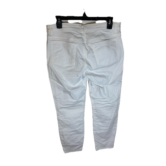 Eileen Fisher White Cotton Straight Jeans Womens‎ Size 6x28 - Picture 2 of 7